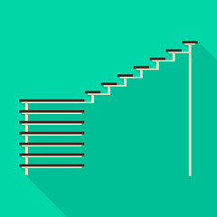 Staircase vector icon.Flat vector icon isolated on white background staircase.