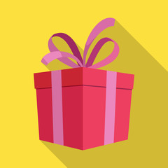 Present box vector icon.Flat vector icon isolated on white background present box.