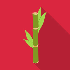 Stem of sugar cane vector icon.Flat vector icon isolated on white background stem of sugar cane .