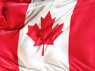 Flag of Canada close-up. 3D illustration.