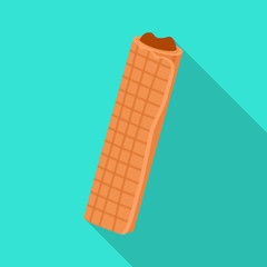 Wafer roll vector icon.Flat vector icon isolated on white background wafer roll.