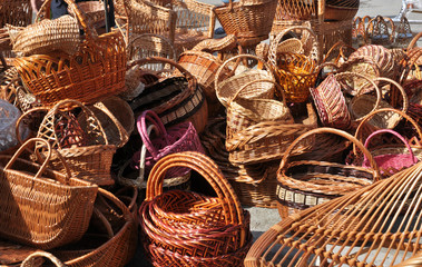 Wicker products made of willow.