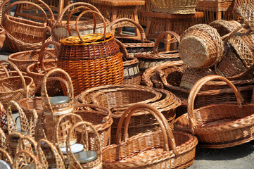 Wicker products made of willow.