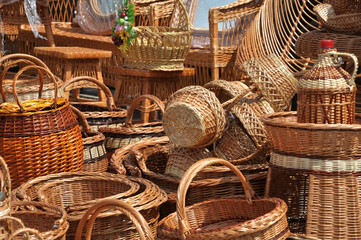 Wicker products made of willow.