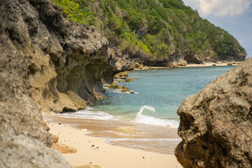Fototapeta premium Blue lagoon in tropic country stock photo