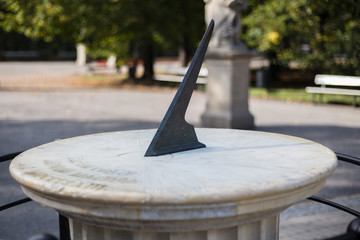 The Sundial in Ogród Saski, Warsaw, Poland © SylwiaMoz