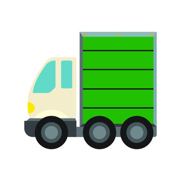 Green Delivery Truck Vector Emoji