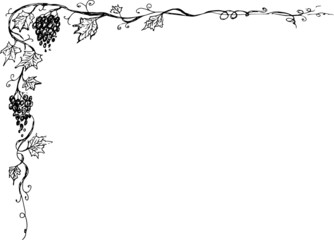 Obraz premium frame with flowers and leaves