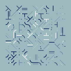 Minimal Vector Geometric Pattern design in blue palette