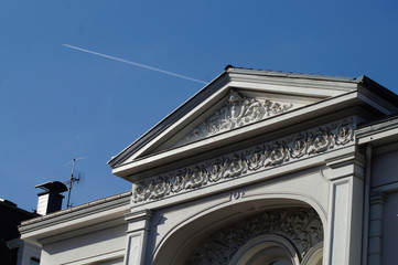 Detail der Villa Hanau in der 