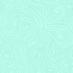 Smooth vector turquoise texture of smooth cut lines. Twisted pattern for decoration of fabrics or marine wrappers in a linear style