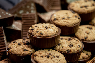 Delicious and tasty chocolate muffins