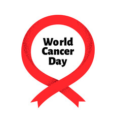 World Cancer Day poster design. Cartoon style illustration. Vector illustration.
