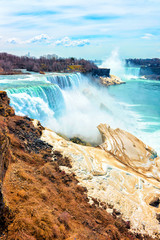 Fototapeta premium Wonderful Niagara Falls USA nature early springtime
