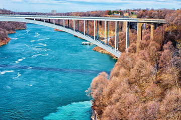International Rainbow Bridge above Niagara River Gorge USA