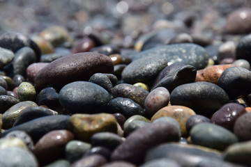 Fototapeta na wymiar Stones in a beach