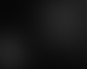 Black metal grille background. Perforated sheet metal. 3d illustration