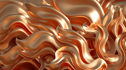 Metal luxury background drapery. 3d illustration, 3d rendering.