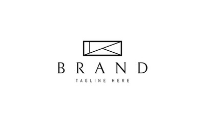 Vector black logo on which an abstract image of a modular house.