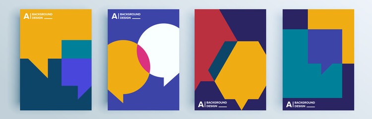 Modern abstract covers set, minimal covers design. Colorful geometric background, vector illustration.