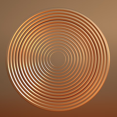 Naklejka premium Round frame, podium, pedestal. 3d illustration, 3d rendering.