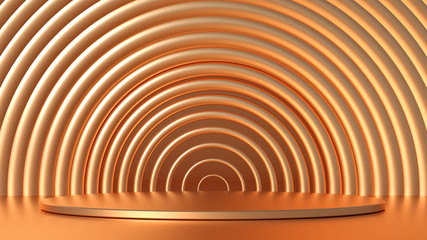 Naklejka premium Podium, pedestal in the studio. 3d illustration, 3d rendering.