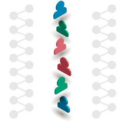  Illustration of social networks, vector