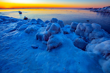 Natural Beach Scenery, Qinhuangdao City, China