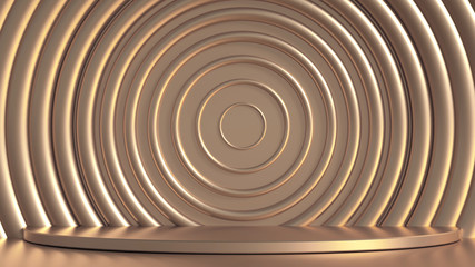 Obraz premium Podium, pedestal in the studio. 3d illustration, 3d rendering.