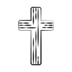 Christian Cross icon - vector.
