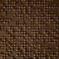 Geometric square metal texture. 3d illustration, 3d rendering.