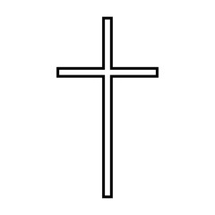 Vector illustration of a cross on a white background.