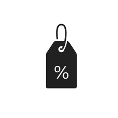 Price tag with Discount percent sign, vector sale percentage - price label, offer tag