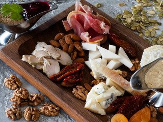 Antipasti - traditional hot or cold meat and vegetable appetizer in Italian cuisine