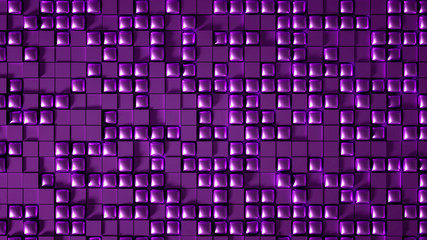 Geometric square metal texture. 3d illustration, 3d rendering.