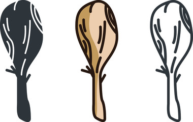 Cudgel icon, weapon icon, vector line illustration