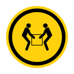 Use Two Person Lift Symbol Sign  Isolate On White Background,Vector Illustration EPS.10