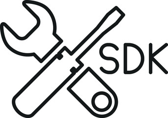 SDK icon, Software development kit icon, vector