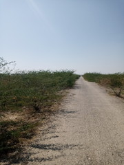 Roughly narrow road of Pakistan county . Not able to travel on this road