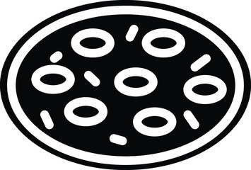 Pizza icon, vector illustration