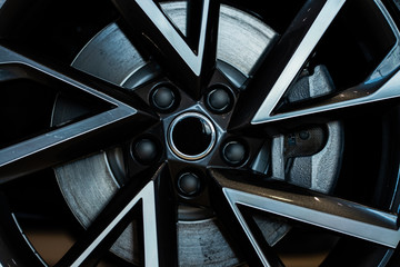 close up of alloy wheel