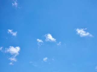 Clear blue shy with some puffy cumulous clouds