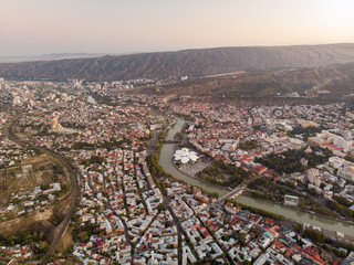 Tbilisi aerial landscape city photo