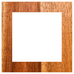 wooden frame on white background