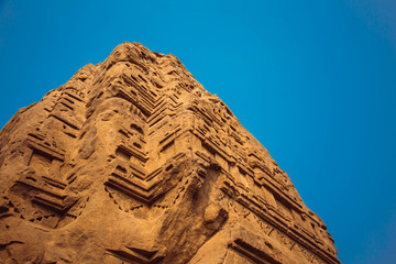 Fototapeta na wymiar rock cut temple in masrur (Himachal Pardesh)