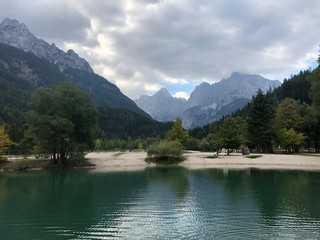 Fototapeta na wymiar Lake Jasna in Kranjska Gora, Slovenia