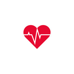 heart and pulse vector logo for inspiration.