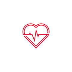 heart and pulse vector logo for inspiration.