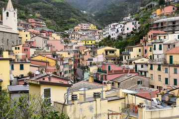 Fototapeta na wymiar view of old town of cinque terre 