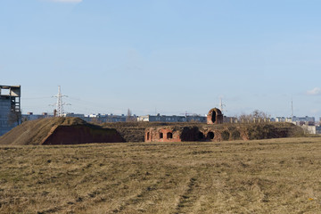 View of the fortified bastion of the fortress during the Napoleonic Wars